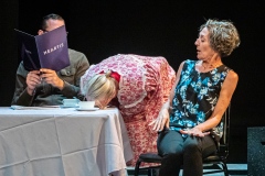 Charles Agurcia, Karen Kelly and Jill Schroeder in THE DISAPPEARING WOMAN by Holly Hepp-Galván, directed by Lee Gundersheimer.