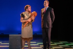 Ren Pearson and Charles Agurcia in PRIMITIVE INTELLIGENCE by James Perry, directed by Michele Strauss.