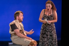 Ren Pearson and Aleah Colón-Alfonso in PRIMITIVE INTELLIGENCE by James Perry, directed by Michele Strauss.