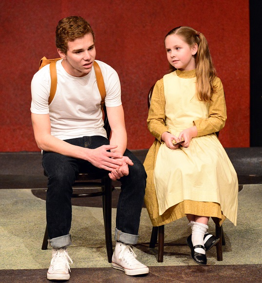 Ben Kalish and Victoria Greenlaw in AS LONG AS THE MOON SHINES, Theatre Odyssey's Best Play at the Third Annual Student Ten-Minute Playwriting Festival. Photo credit: Cliff Roles