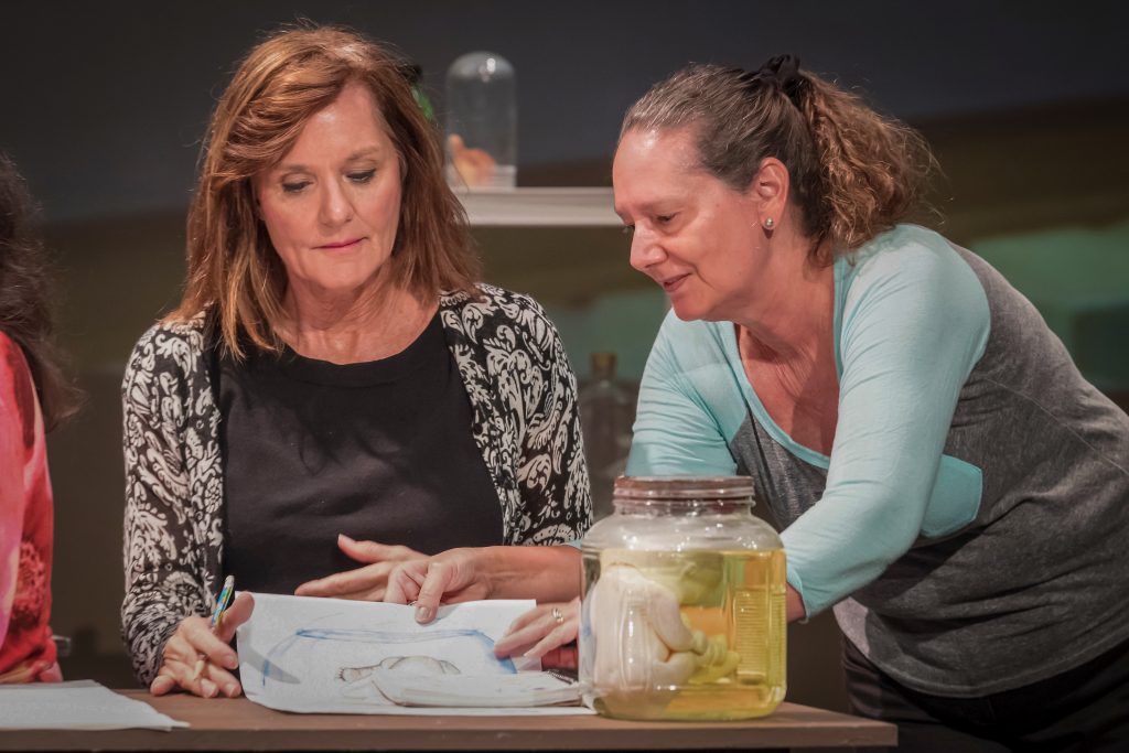 Pamela Hopkins and Tami Vaughan in “Motherless Child” by Peggy Aultman. Photo by Cliff Roles. Pamela Hopkins and Tami Vaughan in “Motherless Child” by Peggy Aultman. Photo by Cliff Roles.