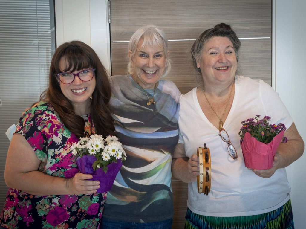 Lindsey Nickel, Jenny Aldrich Walker and Peg Harvey