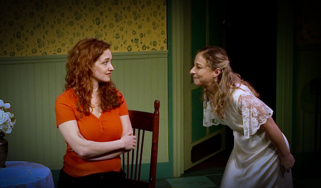 Kathryn Parks and Tahlia Chinault in this year's award-winning one-act, THAT KISS by DC Cathro.