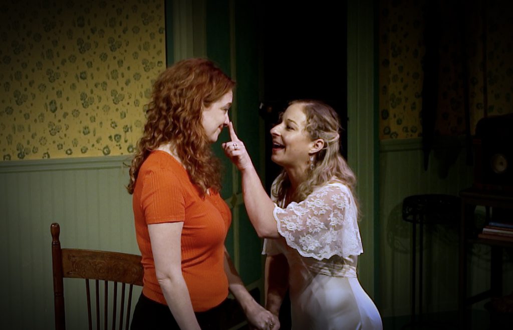Kathryn Parks and Tahlia Chinault in the One-Act Play Festival's award-winning play, THAT KISS by DC Cathro.