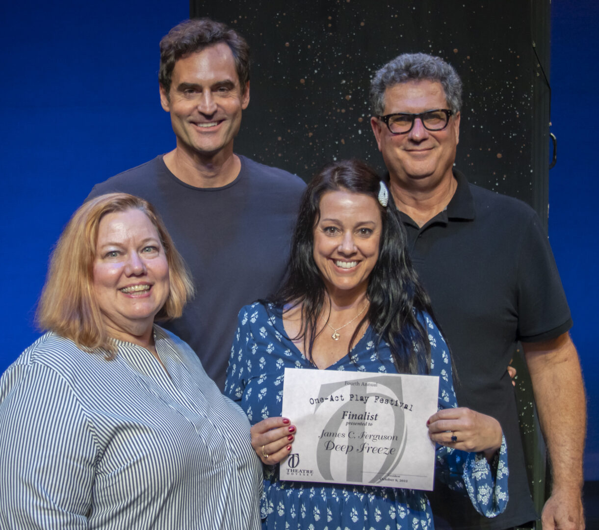 2022 One-Act Deep Freeze Debbie Davidson, Fulvio Della Volta, Director Katherine Michelle Tanner, and Lee Gundersheimer