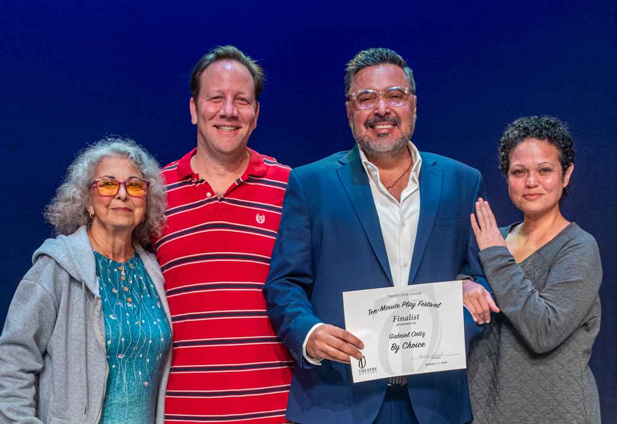 BY CHOICE—Director Lynda StJames, Josh Brin, playwright Gabriel Ortiz, Yinoelle Colon.