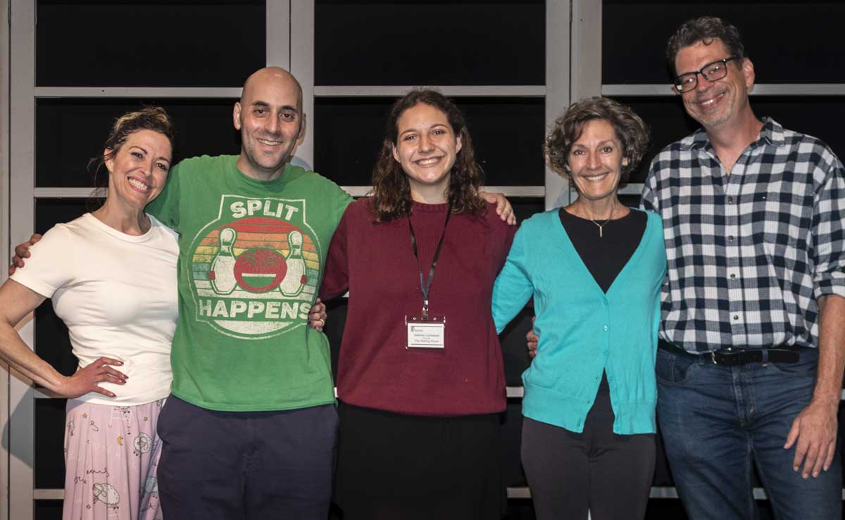 THE WAITING ROOM — Cristina Bickerstaff, Scott Ehrenpreis, playwright Delaney Lockwood, Jill Schroeder, director Glenn Schudel.