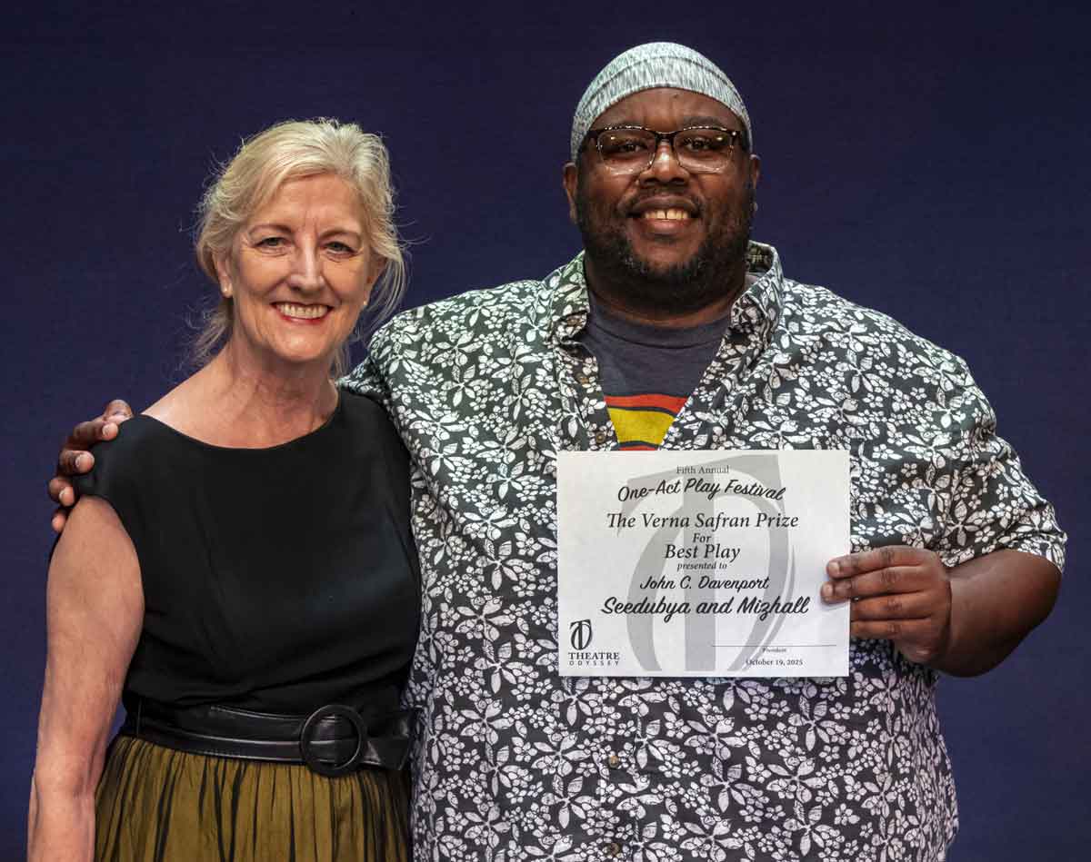 SEEDUBYA AND MIZHALL—Lilian Moore and Eldred Brown. Meg Gilbert directed this prize-winning play by Seattle playwright John C. Davenport.
