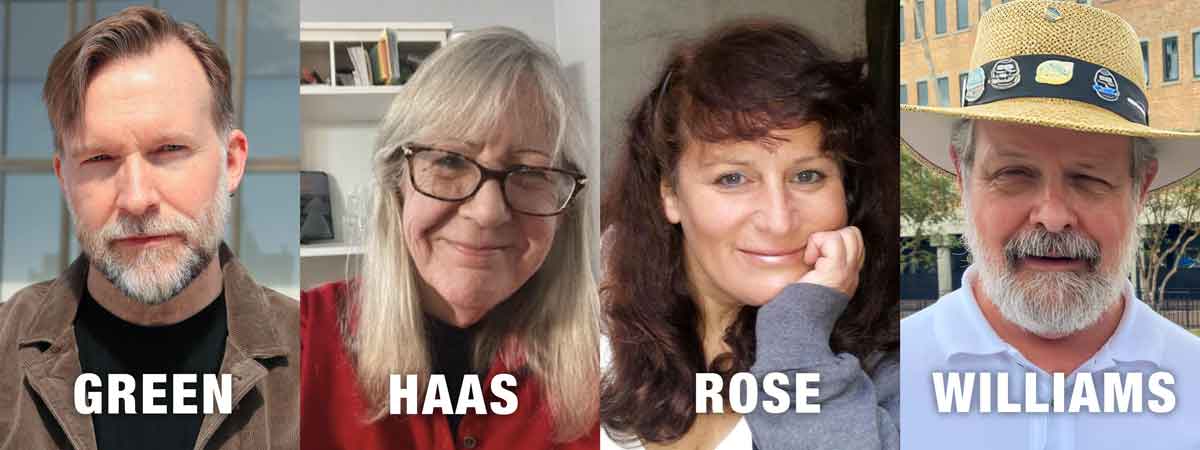 4-playwrights-REV Playwrights Green, Haas, Rose, and Williams